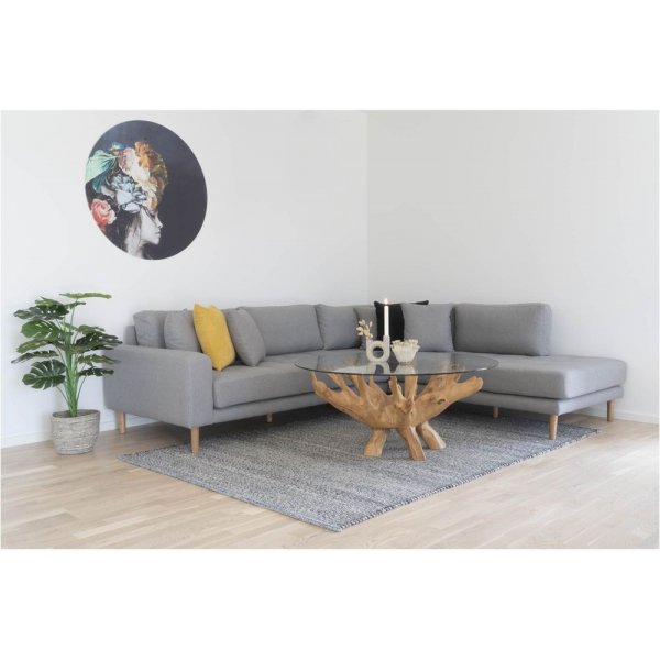 Amazonas Soffbord 110 x 110 cm - Teak/glas