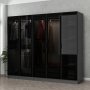 Cavolo garderob 225x52x210 cm - Antracit/svart