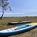 Kundbild SUP paddelbräda 320 cm Blå/gul | Uppblåsbar stand up paddle board med tillbehör: Är verkligen nöjd med snabb...