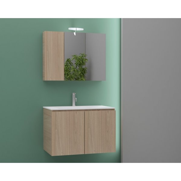 Badrumsmbler Verona 60 - Beige med spegelskp