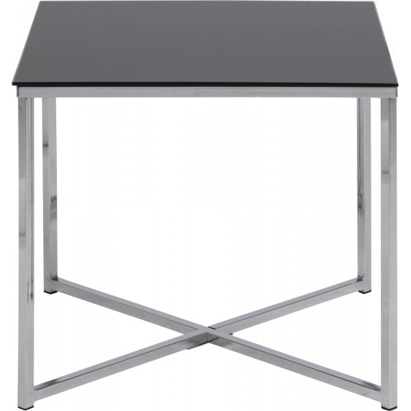 Cross sidobord 50 cm - Krom/svart