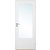 Innerdörr Bornholm - Kompakt dörrblad med spårfräst dekor & glasparti A15 + Handtagskit - Blankt