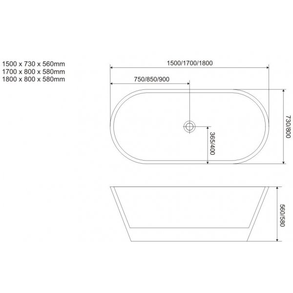 Badkar Butterfly valley - 170 cm Badkar Butterfly valley - 170 cm