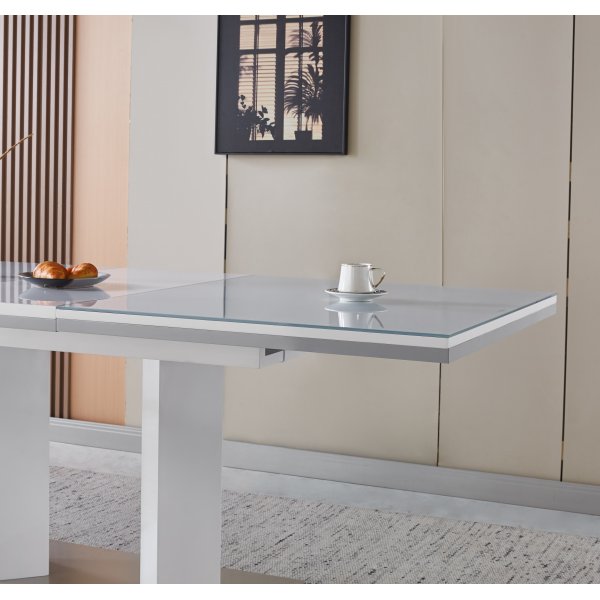 Colombia matbord f�rl�ngningbart 160-200 cm - Vit