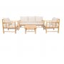 Tinka bambu utegrupp; 3-sits soffa med bord och 2 st f�t�ljer - Bambu
