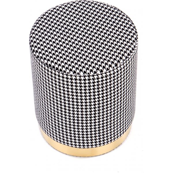 Sittpuff Surya - Svart & vit m�nstrad