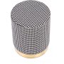 Sittpuff Surya - Svart & vit m�nstrad