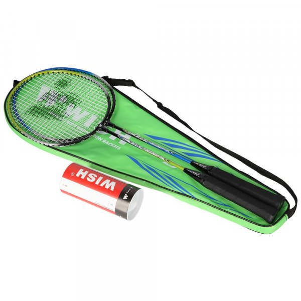 Badmintonset (gr�n, bl� & svart) ALUMTEC 216K