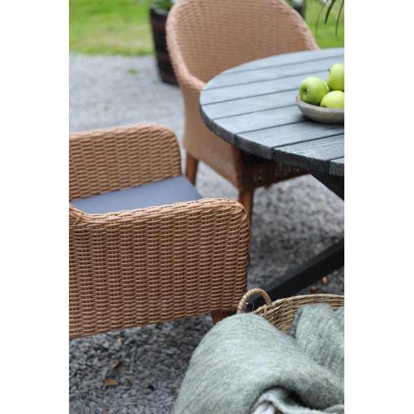Matstol - Valetta | Naturfärgad | Konstrottning | 2-pack Matstol - Valetta | Naturfärgad | Konstrottning | 2-pack