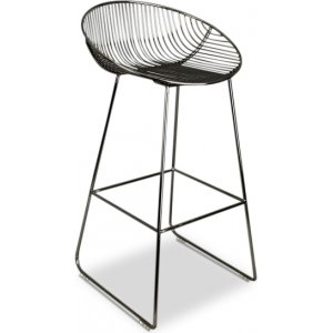Barstol artdeco i krom