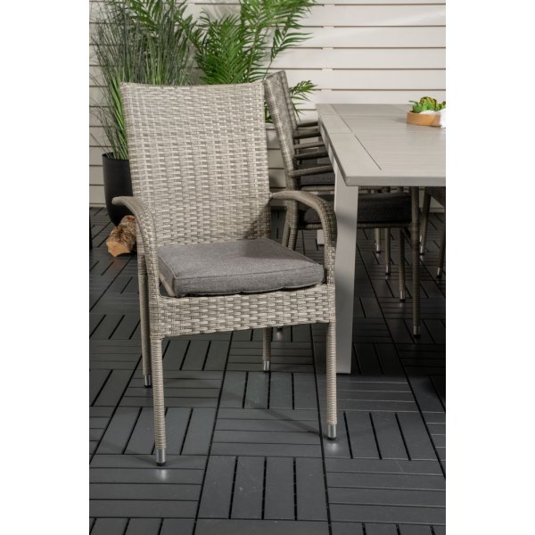 Ekenäs Matgrupp (224x100) - Grå/Vit - 8 Stolar Ekenäs Matgrupp (224x100) - Grå/Vit - 8 Stolar