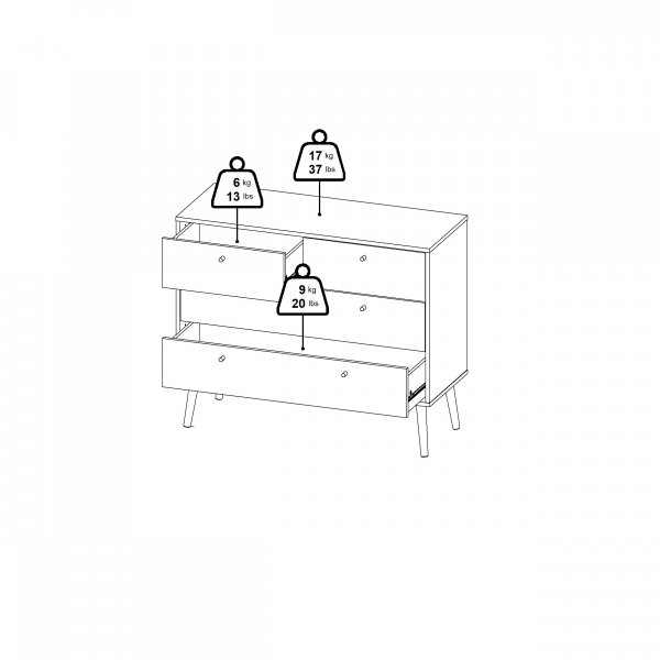 Bodo Byr� 2 + 2 l�dor - Matt grey