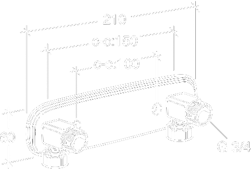 Gustavsberg Blandarfäste 150 c-c utv.Krom. Gustavsberg Blandarfäste 150 c-c utv.Krom.