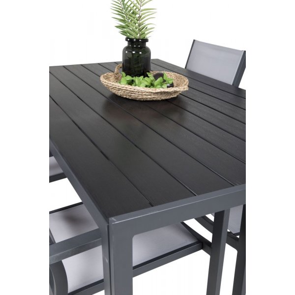 Ervalla Matgrupp (150x90) - Svart - 4 Stolar