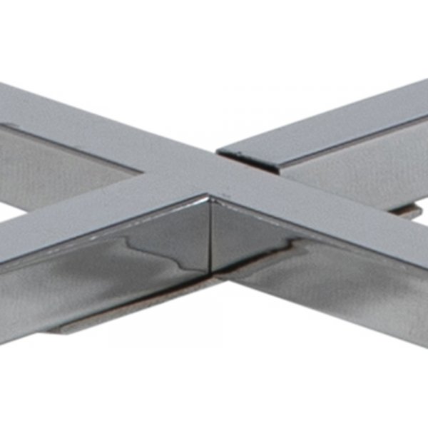 Cross sidobord 50 cm - Krom/svart