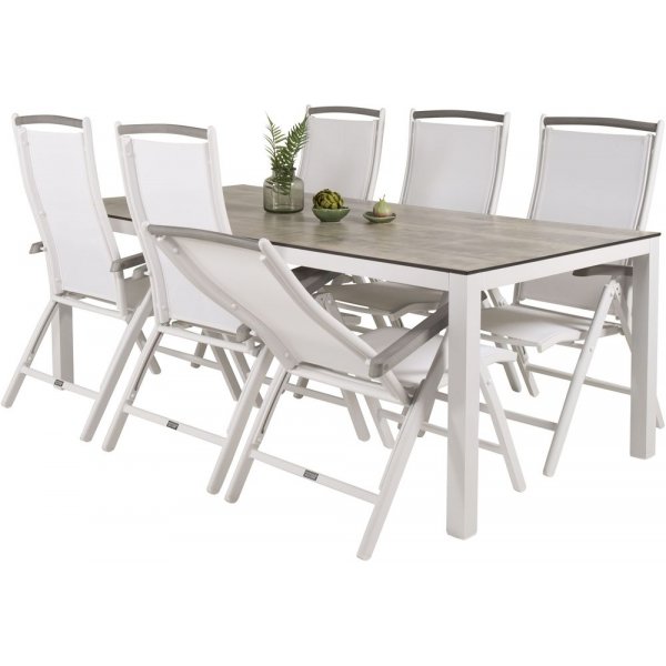 Tottarp Spisegruppe (205x100) - Hvid/Grå - 6 Stole Tottarp Spisegruppe (205x100) - Hvid/Grå - 6 Stole