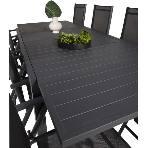 Holma Matgrupp (160x100) - Svart - 8 Stolar Holma Matgrupp (160x100) - Svart - 8 Stolar