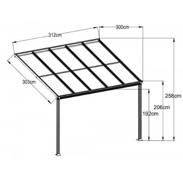 Altantak Jim - Vit - 300 x 310 cm Altantak Jim - Vit - 300 x 310 cm
