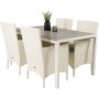 Ervalla Matgrupp (150x90) - Vit/Gr - 4 Stolar