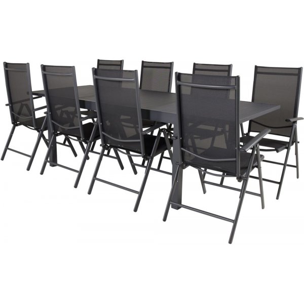 Holma Matgrupp (160x100) - Svart - 8 Stolar Holma Matgrupp (160x100) - Svart - 8 Stolar