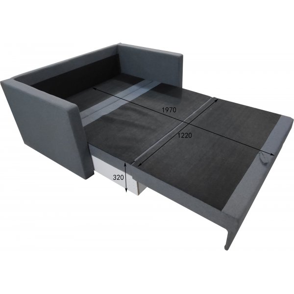 2-sits b�ddsoffa Mind - 139 cm - antracit