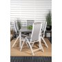 Ekens Matgrupp (160x90) - Vit/Gr - 6 Stolar