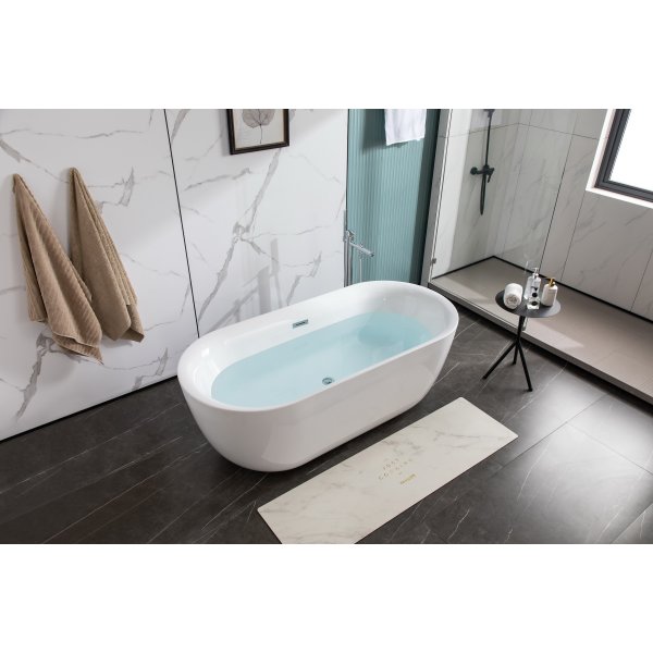 Badkar Vit akryl 120x65x58 cm - December Badkar Vit akryl 120x65x58 cm - December