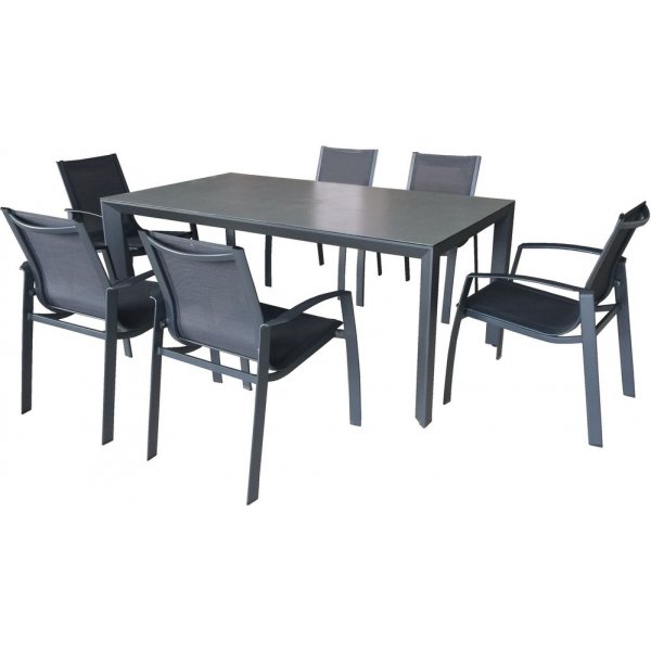 Knutsberg utematgrupp i aluminium - Antracit