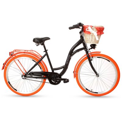 Cykel Colours 26\\\" - 3 vxlar - svart/orange