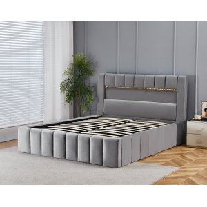 S�ngram med led-belysning 160x200 cm