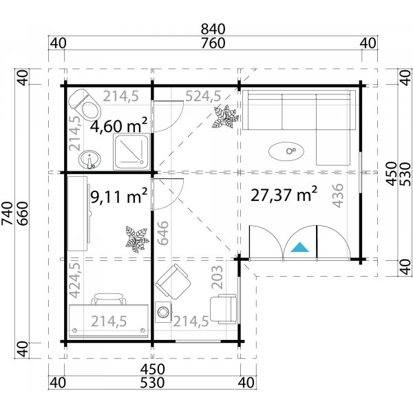 Fritidshus Esther C - 53 m² Fritidshus Esther C - 53 m²