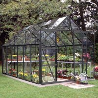 Växthus Magnum 8,3 m² - Antracit med härdat glas