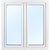 PVC-vindue | 2-glas | 2-luft | indadgående | U-værdi 1,2