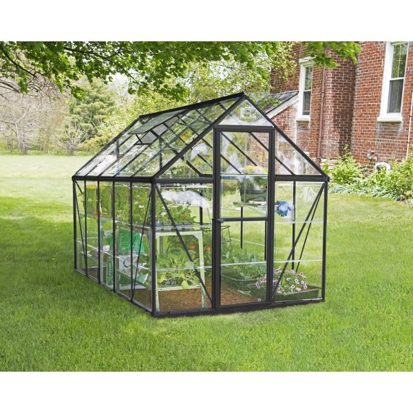 Canopia Harmony Drivhus i Polycarbonat 5,7 m - Mrkegr/klart glas