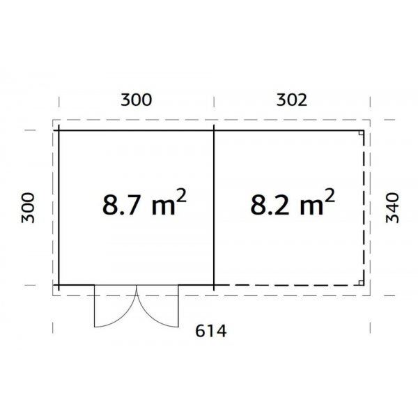 Attefallshus Ella 8,7+8,2 m² Attefallshus Ella 8,7+8,2 m²