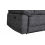 Reclinersoffa 2-sits extra bred i gr�tt - 197 cm