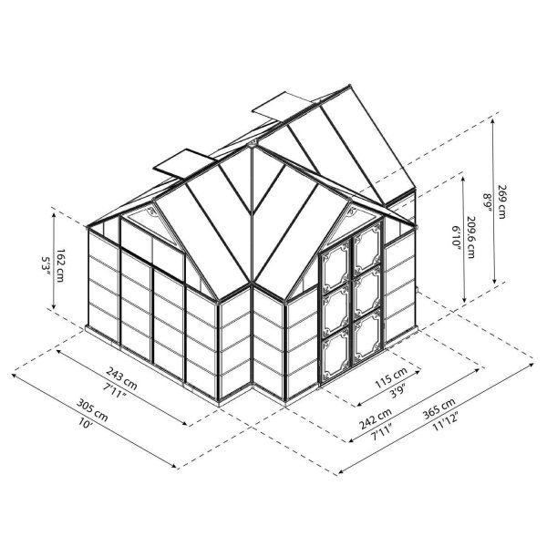 Drivhus Victory Orangery 10,2 m² Drivhus Victory Orangery 10,2 m²