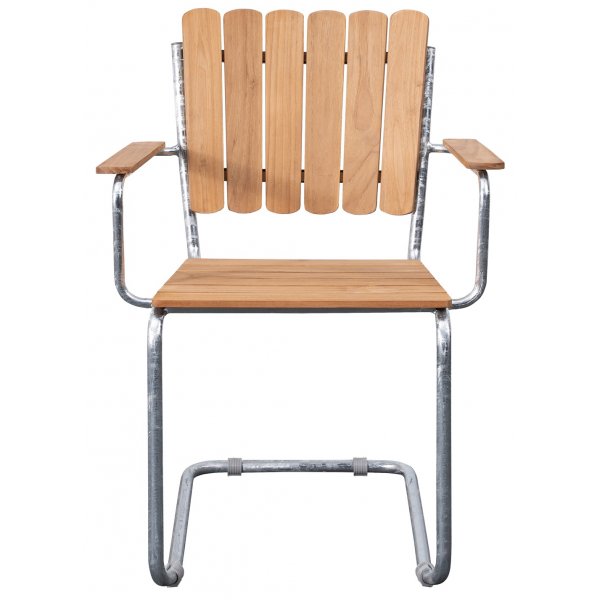 Gartenstuhl stapelbare Sessel aus Teakholz mit Armlehnen - Möllan Gartenstuhl stapelbare Sessel aus Teakholz mit Armlehnen - Möllan