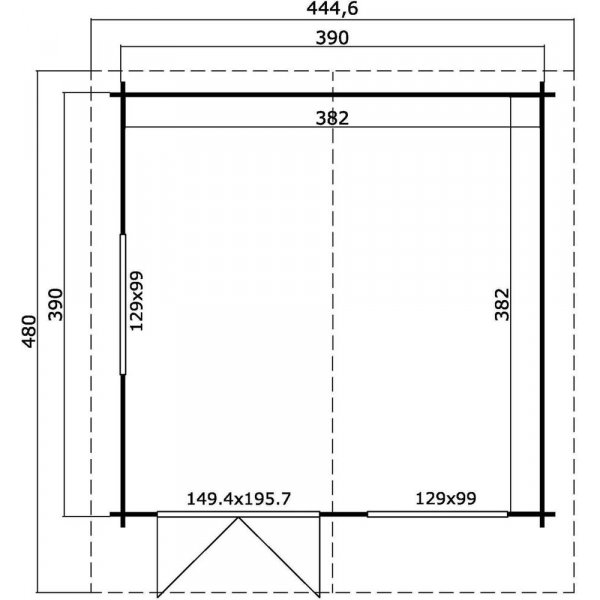 Friggebod Frideborg B - 15 m