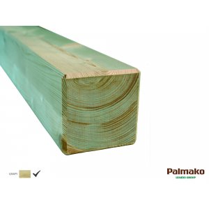 Stolpe massivt trä 70x70x1000 mm - Grön tryckimpregnerad - Staket
