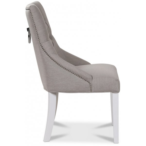 Matstol med handtag (Beige/vit)