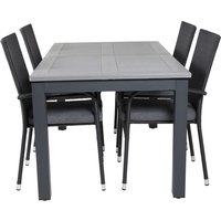 Ekenäs Matgrupp (152x90) - Svart/Grå - 4 Stolar Ekenäs Matgrupp (152x90) - Svart/Grå - 4 Stolar