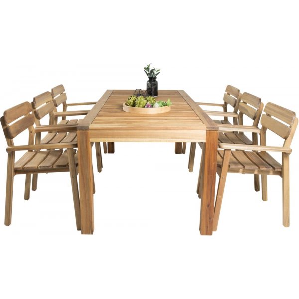 Pr�ssebo Matgrupp (200x90) - Natur - 6 Stolar