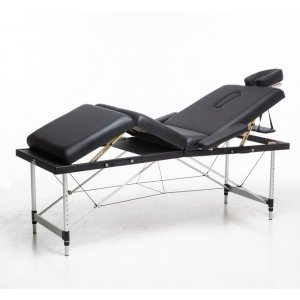 Massagebriks med metalben - 4 zoner - Sort