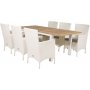 Dotorp Matgrupp (160x90) - Vit/Natur - 6 Stolar
