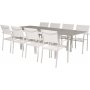 Prssebo Matgrupp (160x100) - Vit/Gr - 8 Stolar