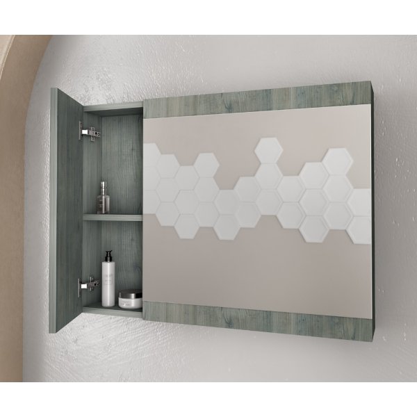 Badrumsmöbler Magnolia smoked 75 med tvättställ i porslin Badrumsmöbler Magnolia smoked 75 med tvättställ i porslin