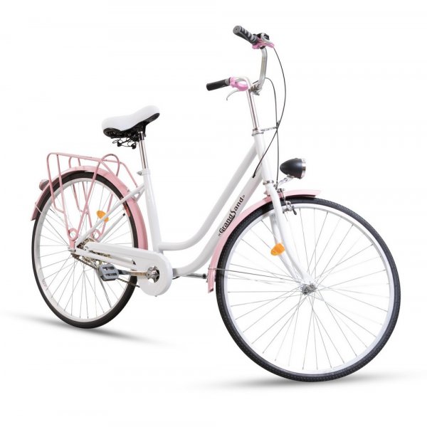 Damcykel Classic 26\\\" - Vit & rosa Damcykel Classic 26\\\" - Vit & rosa