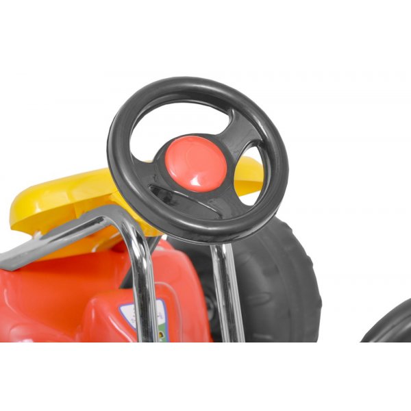 Trampbil - Röd och gul Trampbil - Röd och gul