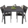 Holma Matgrupp (160x100) - Svart - 4 Stolar